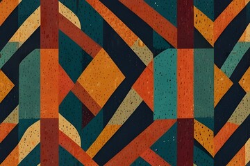 Retro seamless pattern. Trendy colors and texture Generative AI