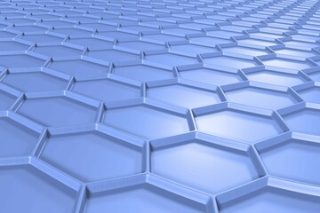 Obraz premium Hexagonal structure, 3D illustration