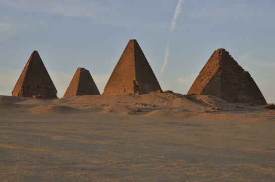 Meroitic pyramids of the northern group at Gebel Barkal, Karima, Northern State, Nubia, Sudan, Africa