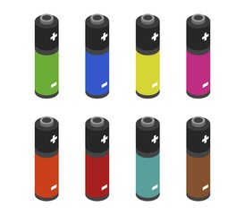 Battery icon illustrated in vector on white background