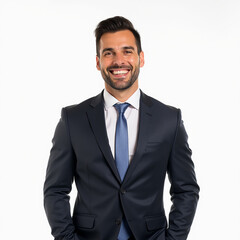 Director de la compa&ntilde;&iacute;a en traje de la marina. Un exitoso ejecutivo guapo y guapo, seguro.