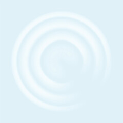 Water ripple effect top view. Realistic caustic drop or sound wave splash effect, concentric circles in puddle. Vector round wave surface