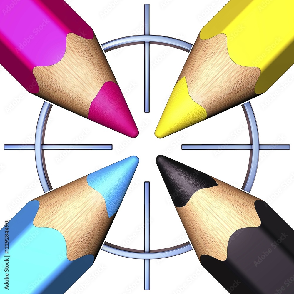 Poster high resolution rendering of a color concept