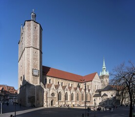 Fototapeta premium The Brunswick Cathedral, also the Cathedral Church of St. Blasii in Brunswick and formerly the Collegiate Church of St. Blasius and St. John the Baptist, Brunswick, Lower Saxony, Germany, Europe