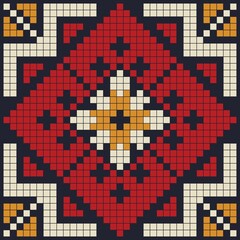 Romanian vector pattern inspired from traditional embroidery