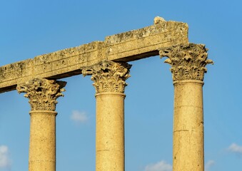 Fototapeta premium Columns of Cardo Maximus street, Jerash, Jordan, Asia