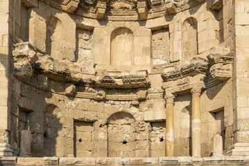 Fototapeta premium Nymphaeum fountain, Jerash, Jordan, Asia