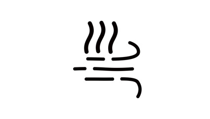 Obraz premium flow hot air, black isolated silhouette