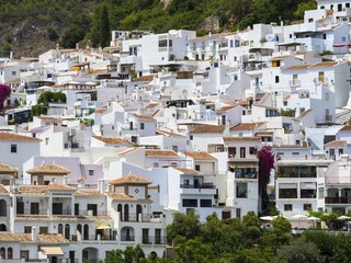 White houses in Frigiliana, Costa del Sol, Andalucía, Spain, Europe