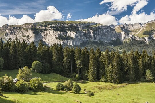 Flimserstein massif, Sardona area, UNESCO World Heritage Site, Flims, Graub&uuml;nden, Switzerland, Europe