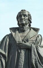 Monument to Philip Melanchthon, Market Square, Wittenberg, Saxony-Anhalt, Germany, Europe