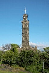 Fototapeta premium Calton Hill with Nelson Monument, Edinburgh, Scotland, United Kingdom, Europe