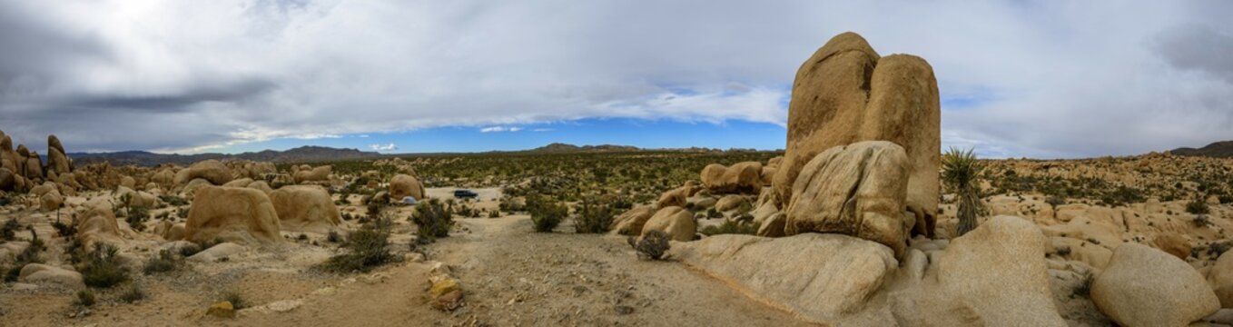 White Tank Campground, rock formations, monzogranite formation, Arch Rock Nature Trail, Joshua Tree National Park, Palm Desert, California, USA, North America