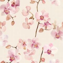 Delicate Pink Orchids on Soft Background for Elegant Decor