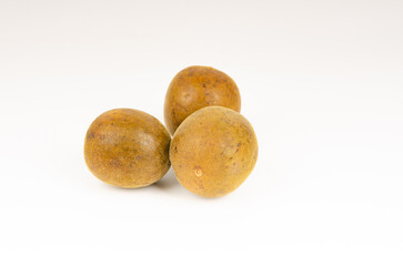 dried monk fruit - luo han guo on white background