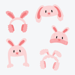 Bunny fun hat and headphone