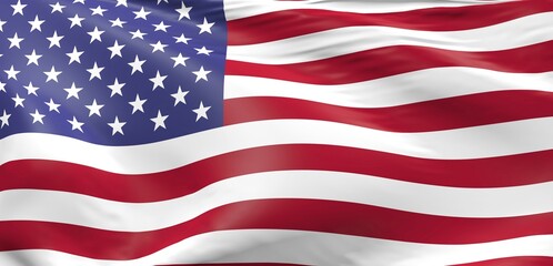 Flag of the United States of America using as background, 3d rendering