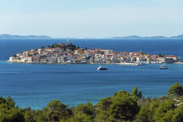 Fototapeta premium View of Primosten, Dalmatia, Croatia, Europe