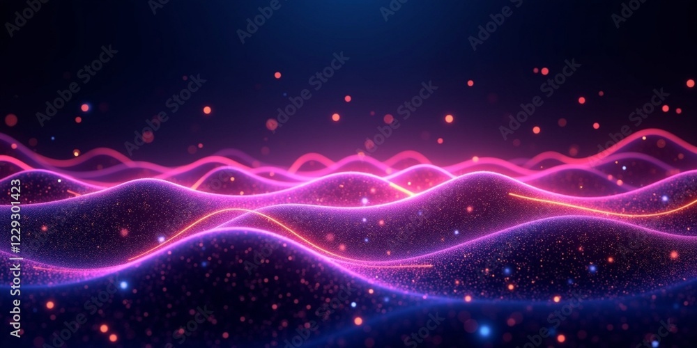 Aufkleber vibrant glowing lines create an abstract light and colorful background