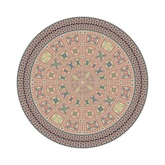 Circular pattern in traditional Palestinian style, vector design element
