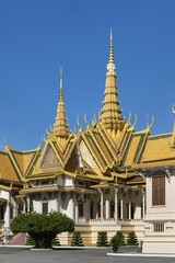 Fototapeta premium Throne hall, Preah Tineang Tevea Vinichhay, coronation hall, Royal Palace, Phnom Penh, Cambodia, Asia