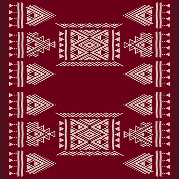 Traditional Tunisian embroidery pattern, seamless vector composition
