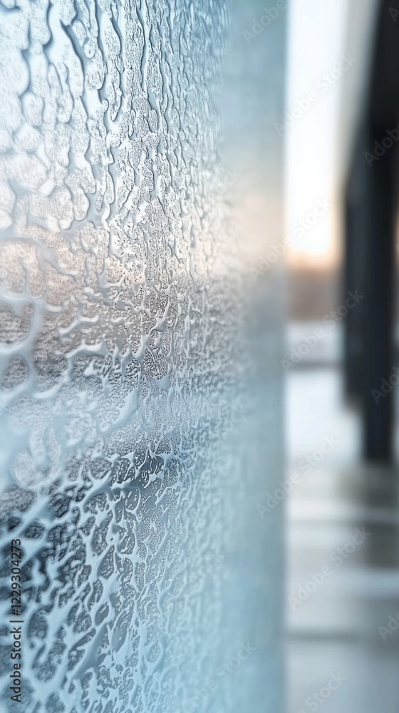 Aufkleber textured frosted glass captures soft, diffused light, inviting a serene ambiance. hints of warm sunl