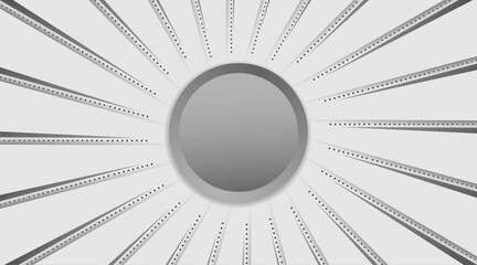 3d circle one point shining abstract minimal new background design | Line, arrow background with one point direction with shadow for floral, banner, web, corporate, decorative use with silver color