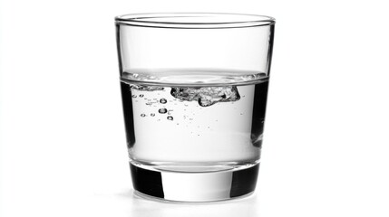 Glass of Water with Rising Bubbles: Pure Hydration