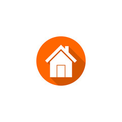 House with long shadow icon isolated on transparent background