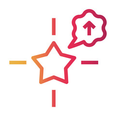 target star Line Gradient Icon