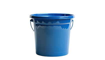 Blue Bucket With Handle isolated on transparent background