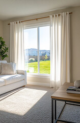 Fototapeta premium Sunny living room with light