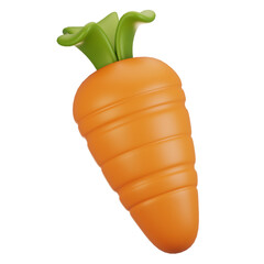 3d rendering vegetables icon concept. 3d render carrot icon