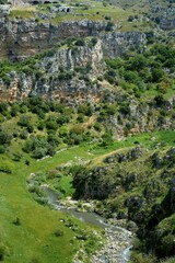 Fototapeta premium Mountain landscape in Matera region, Basilicata, Italy, Europe