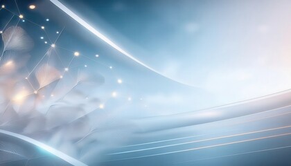 Futuristic tech background with soft gradients and luminous accents in light blue and gray hues