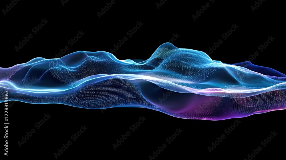 Poster technology abstract image. . science visualization. big data. 3d rendered background