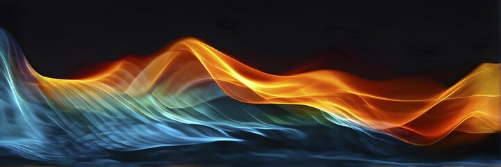 Obraz premium AI generated digital waves ripple across the canvas coalescing with the timeless strokes of a classic painting