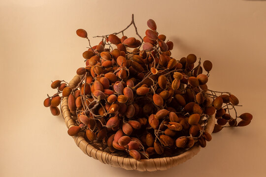 Velvet tamarind (Dialium schlechteri) african wild fruit locally known as Awin or Zulu Pod-berry