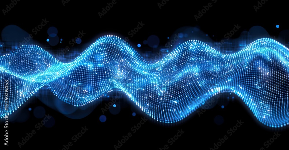 Poster abstract 3d digital network data background rendering