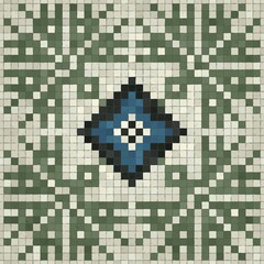 Mosaic tiles background, seamless vector pattern