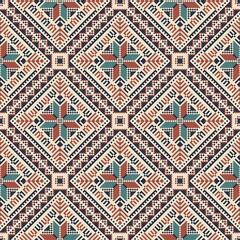 Seamless pattern design with traditional Palestinian embroidery motif