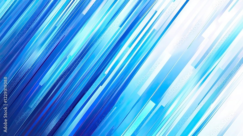 Poster glowing blue and white lines create a geometric pattern on a dark digital background