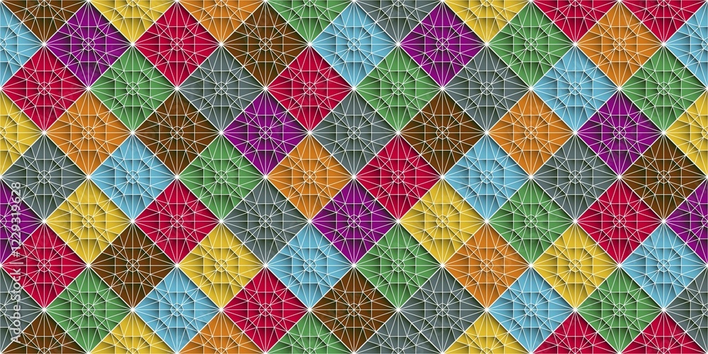 Aufkleber decorative mosaic background in colors, vector repeating pattern
