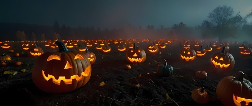 A decorative pumpkin patch showcasing a variety of brightly colored shapes