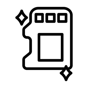 recommend clip art: sd card Line Icon