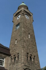 Level tower of St. Pauli Piers, Hamburg, Germany, Europe