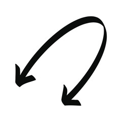 Hand drawn vector doodle arrow isolated on a white