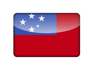 The Samoa flag in the form of a glossy icon