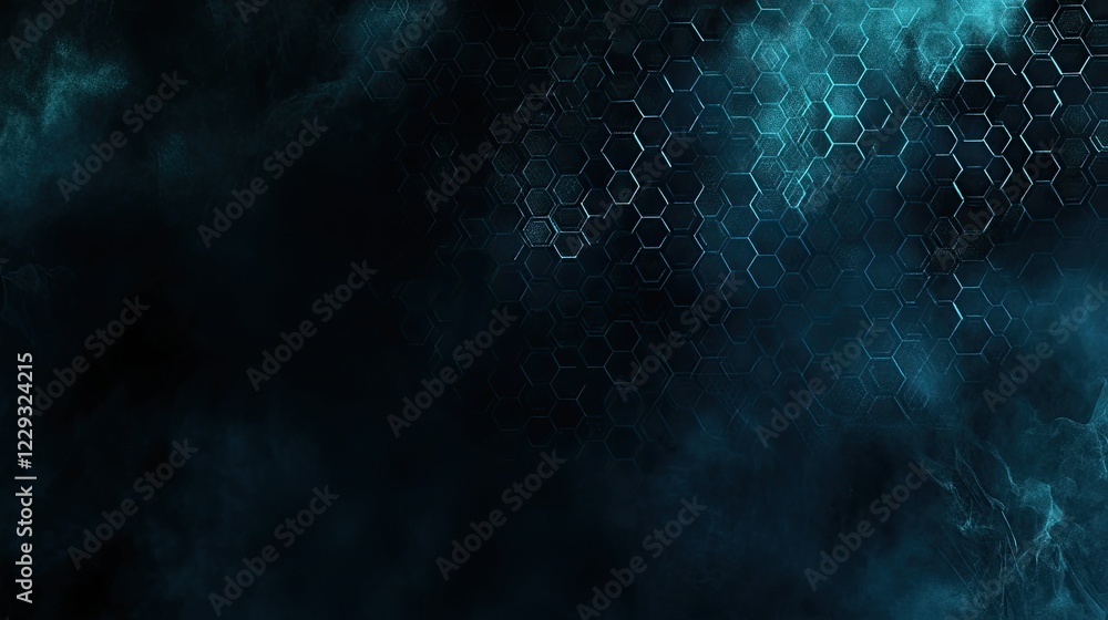 Poster data transmission structure communication. hexagon illustration. tech concept. 3d rendering